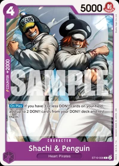 Shachi & Penguin (ST10-008) (Reprint) — One Piece Card The Best Vol.2(PRB02)