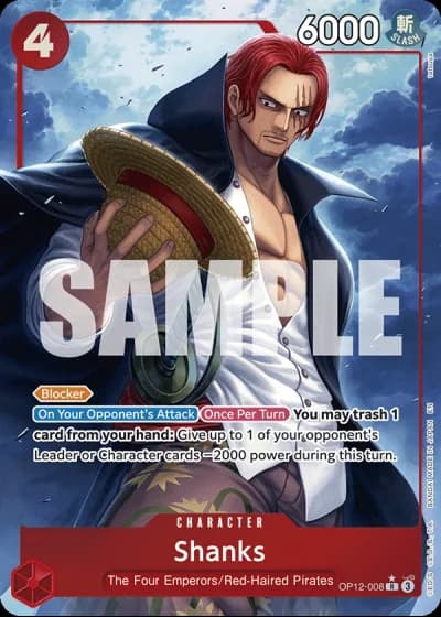 Shanks (OP12-008) (Alternative Art) — Legacy of the Master (OP12)