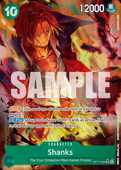 Shanks (OP17-022) (Alternative Art) — The World's Strongest Warriors (OP17)