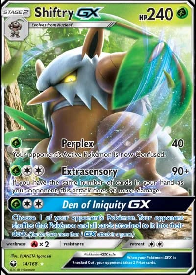 Shiftry GX #14/168 — Celestial Storm