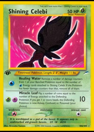 Shining Celebi #106/105 — Neo Destiny