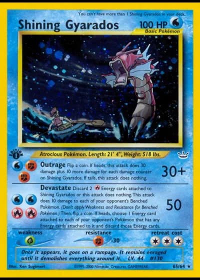 Shining Gyarados (1st Edition) #65/64 — Neo Revelation (1st Edition)