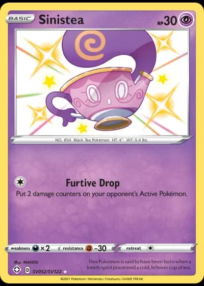 Sinistea SV052/122 — Shiny Vault (Shining Fates)