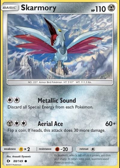 Skarmory #88/149 — Sun & Moon