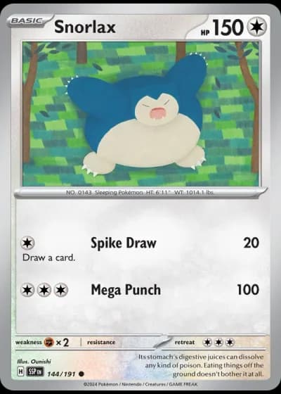 Snorlax #144/191 — Surging Sparks