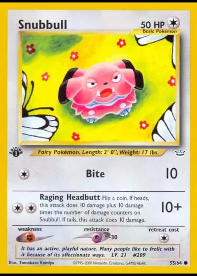 Snubbull (1ª Edizione) #55/64 — Neo Revelation (1ª Edizione)
