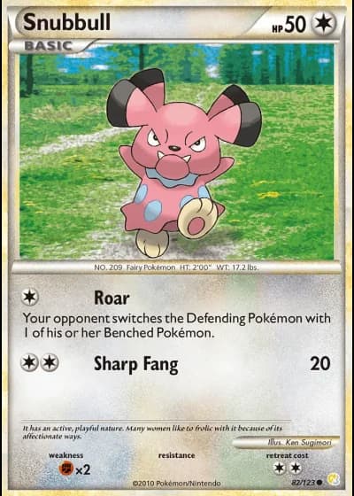 Snubbull #82/123 — HeartGold SoulSilver