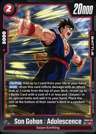Son Gohan : Adolescence FB08-011 — Saiyan's Pride (FB08)