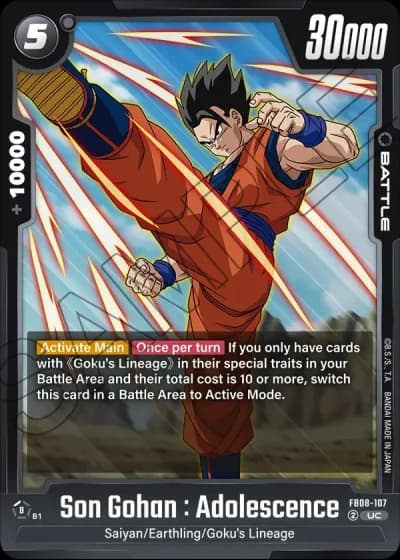 Son Gohan : Adolescence FB08-107 — Saiyan's Pride (FB08)