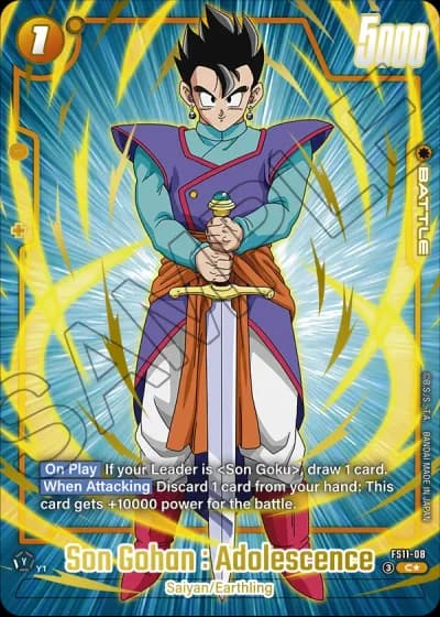 Son Gohan : Adolescence (Gold) FS11-08 — Starter Deck EX: The Phase of Evolution (FS11)