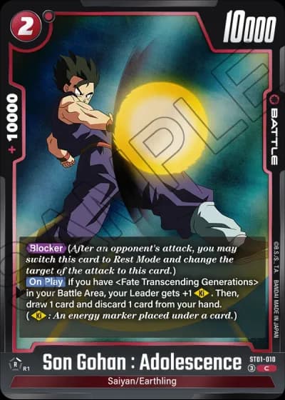 Son Gohan : Adolescence ST01-010 — Story Booster 01 (ST01)