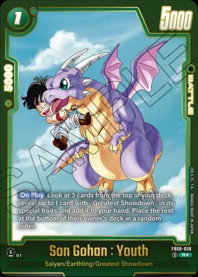 Son Gohan : Youth (Alternative Art) FB08-056 — Saiyan's Pride (FB08)