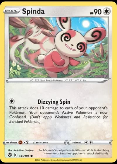 Spinda #141/195 — Silver Tempest