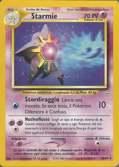Starmie (1ª Edizione) #25/64 — Neo Revelation (1ª Edizione)