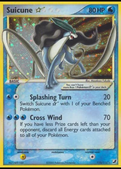 Suicune Gold Star #115/115 — Unseen Forces