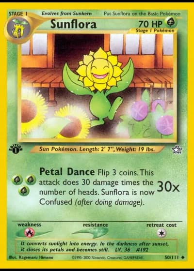 Sunflora (1st Edition) #50/111 — Neo Genesis (1st Edition)