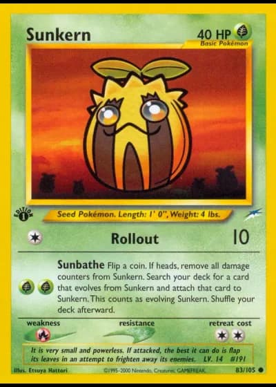 Sunkern (1ª Edizione) #83/105 — Neo Destiny (1ª Edizione)