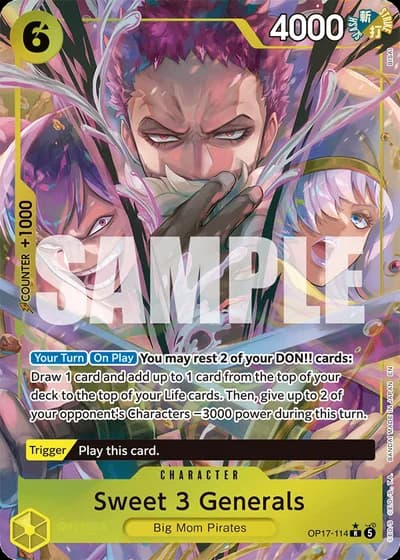 Sweet 3 Generals (OP17-114) (Alternative Art) — The World's Strongest Warriors (OP17)
