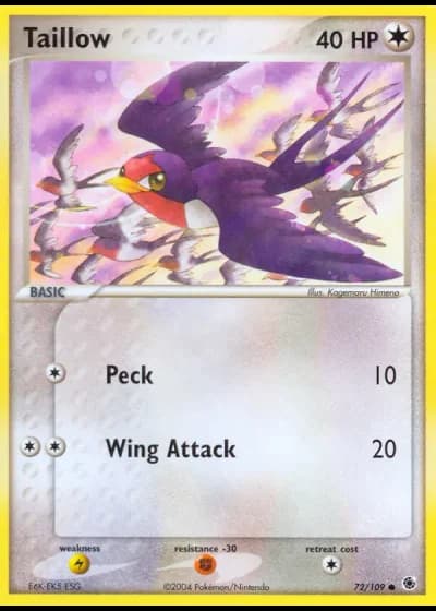 Taillow #72/109 — Ruby & Sapphire