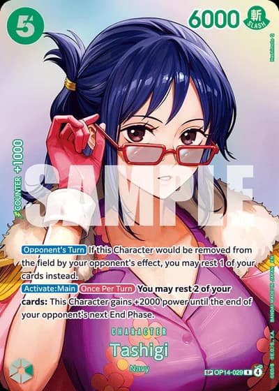 Tashigi (OP14-029) (Alternative Art) — The Time of Battle (OP16)