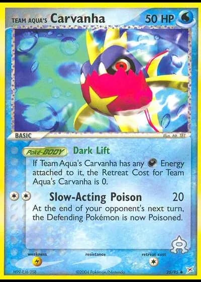 Team Aqua's Carvanha #25/95 — EX Team Magma vs Team Idro