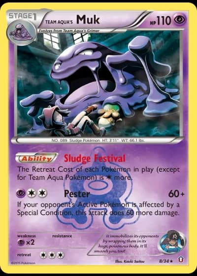 Team Aqua's Muk #8/34 — Double Crisis