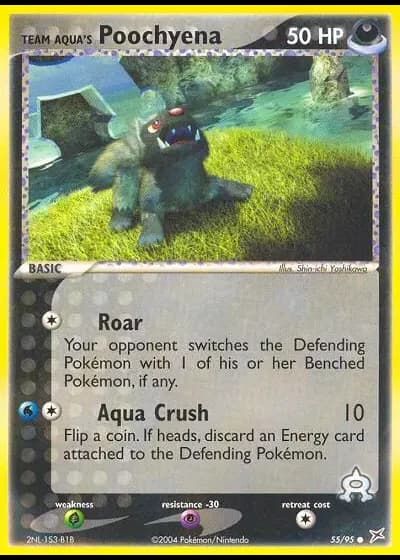 Team Aqua's Poochyena #55/95 — Team Magma vs Team Aqua