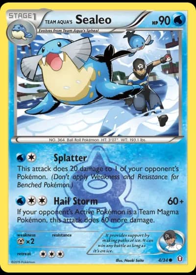 Team Aqua's Sealeo #4/34 — Double Crisis