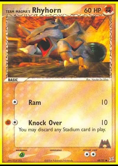 Team Magma's Rhyhorn #68/95 — Team Magma vs Team Aqua