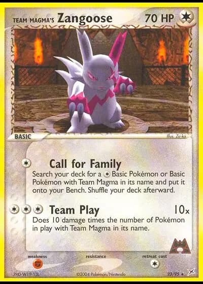 Team Magma's Zangoose #23/95 — Team Magma vs Team Aqua