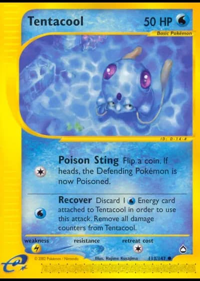 Tentacool #113/147 — Aquapolis