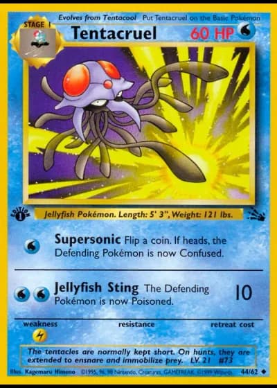 Tentacruel (1st Edition) #44/62 — Fossil (1st Edition)