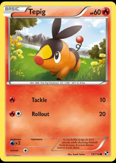 Tepig (League Crosshatch June 2011) #15/114 — Black & White