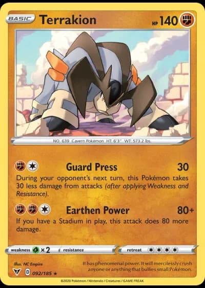Terrakion #92/185 — Vivid Voltage