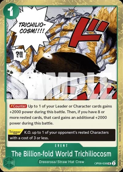 The Billion-fold World Trichiliocosm (OP06-038) (Jolly Roger Foil) — One Piece The Best (PRB01)