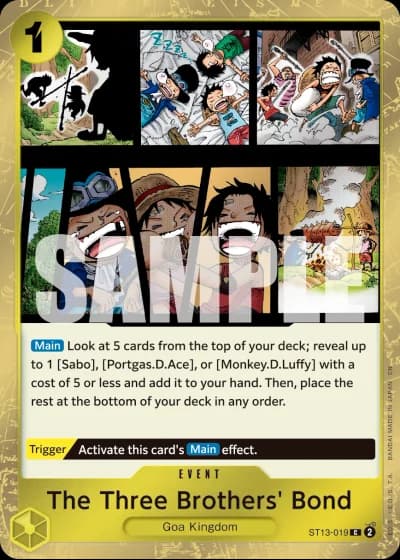 The Three Brothers' Bond (ST13-019) (Pirate Foil) — One Piece Card The Best Vol.2(PRB02)