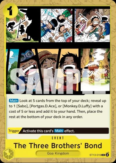 The Three Brothers' Bond (ST13-019) (Reprint) — One Piece Card The Best Vol.2(PRB02)