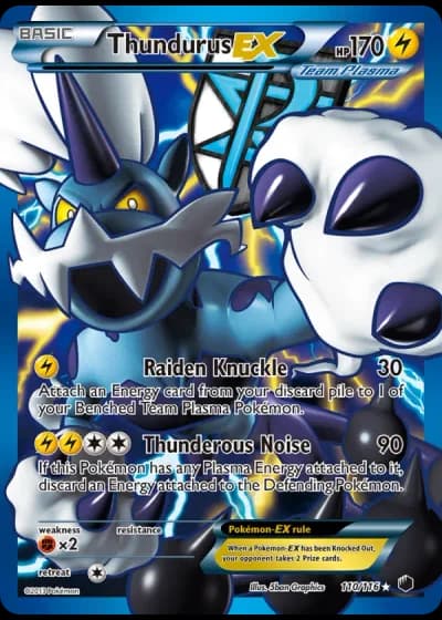 Thundurus EX #110/116 — Plasma Freeze