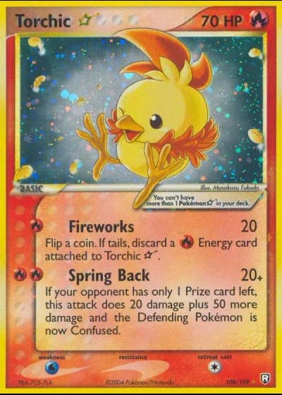 Torchic Gold Star #108/109 — Team Rocket Returns