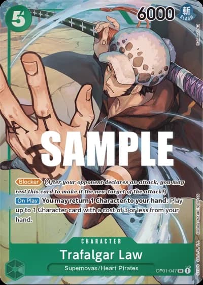 Trafalgar Law (OP01-047) (Alternative Art) — Romance Dawn (OP01)