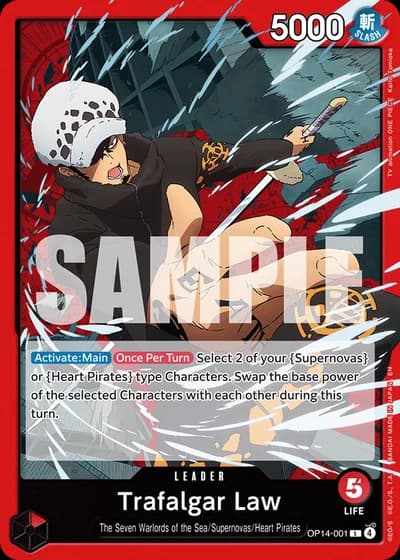 Trafalgar Law (OP14-001) — The Azure Sea's Seven (OP14-EB04)