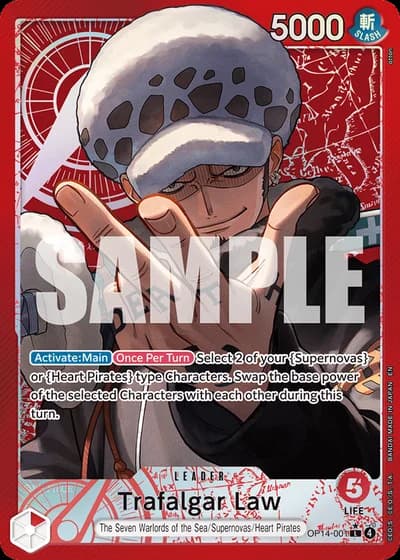 Trafalgar Law (OP14-001) (Alternative Art) — The Azure Sea's Seven (OP14-EB04)