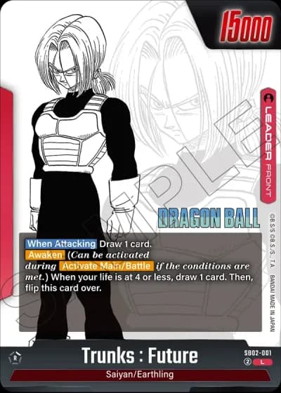 Trunks : Future SB02-001 — Manga Booster 02 (SB02)