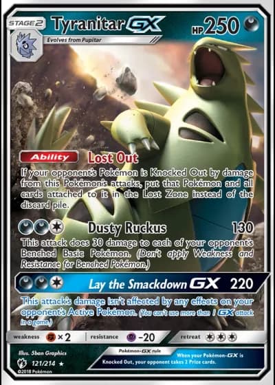 Tyranitar GX #121/214 — Lost Thunder