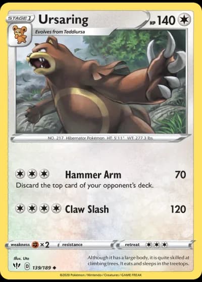 Ursaring #139/189 — Darkness Ablaze