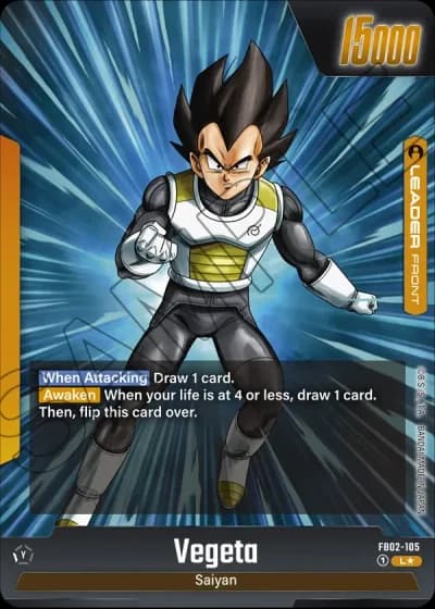 Vegeta (Alternative Art) FB02-105 — Blazing Aura (FB02)