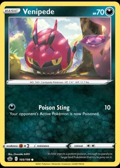 Venipede #105/198 — Chilling Reign
