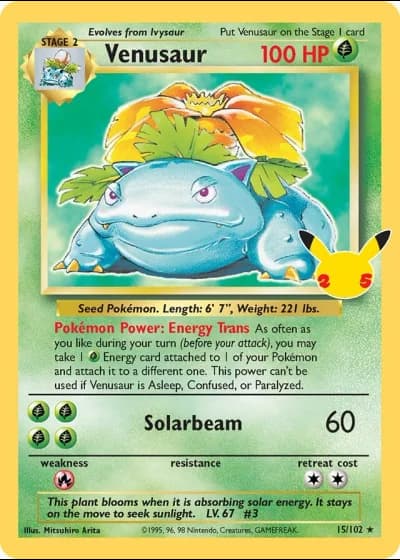 Venusaur #15/102 — Classic Collection (Celebrations)