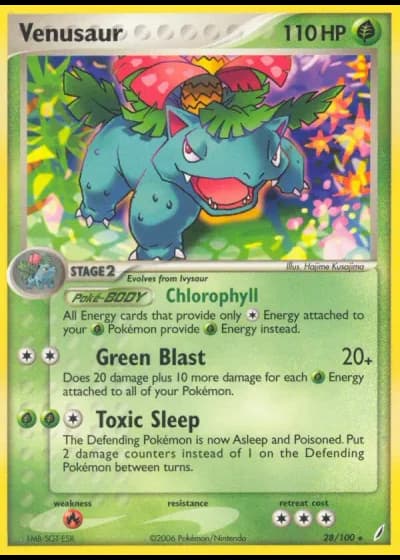 Venusaur #28/100 — EX Guardiani dei Cristalli