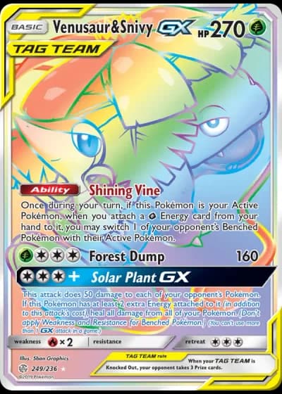 Venusaur & Snivy GX #249/236 — Cosmic Eclipse
